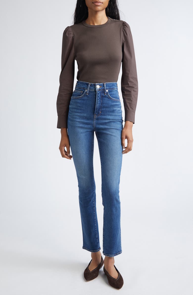 Veronica Beard Lydia High Waist Ultra Slim Jeans, Alternate, color, City Blast