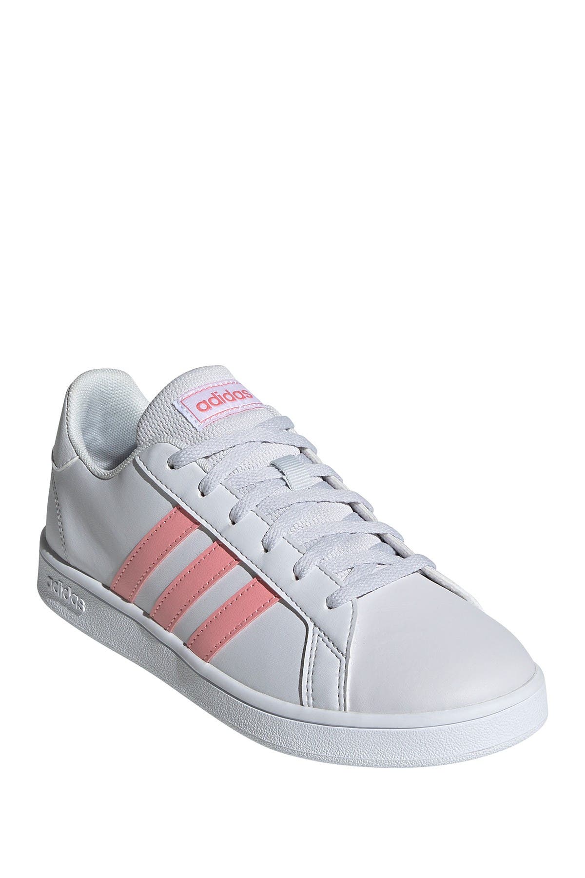 adidas Grand Court K Leather Sneaker, Main, color, 