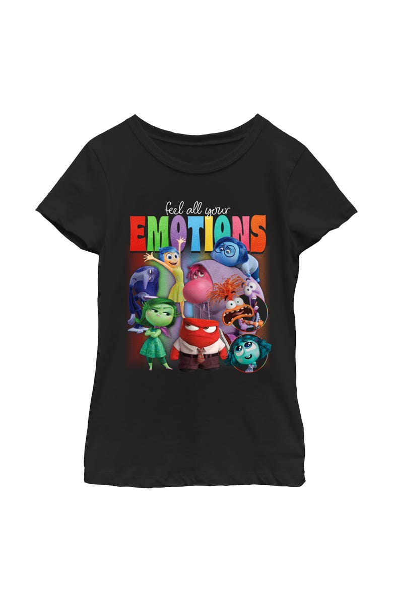 Inside Out 2 Girl's Inside Out 2 Feel All Your Emotions  Graphic T-Shirt, Main, color, Black