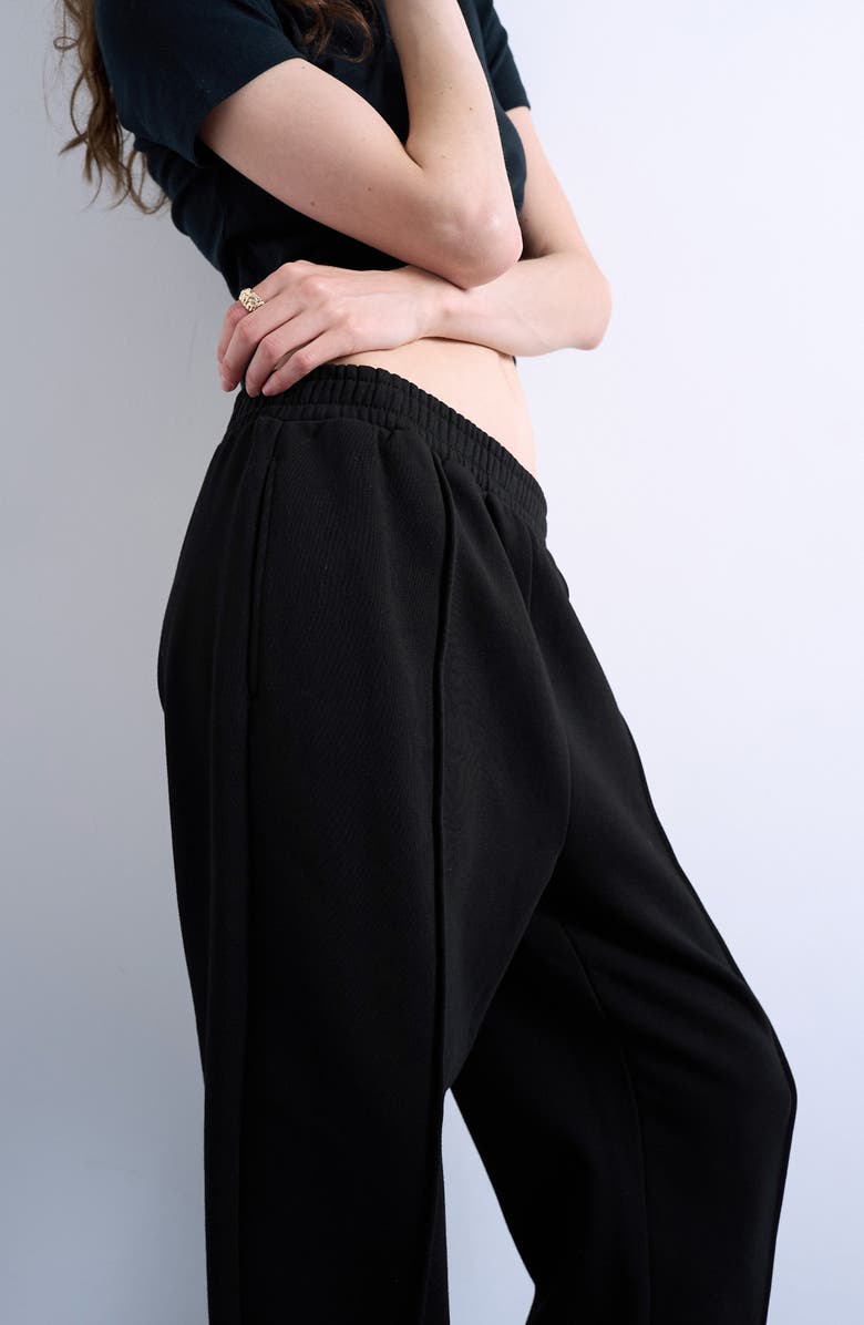 Topshop Pintuck Joggers, Alternate, color, Black