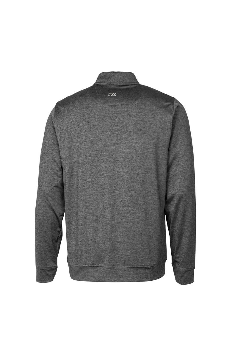 Cutter & Buck Men's Cutter & Buck  Gray Round Rock Express Big & Tall Stealth Heathered Quarter-Zip Pullover Top, Alternate, color, 