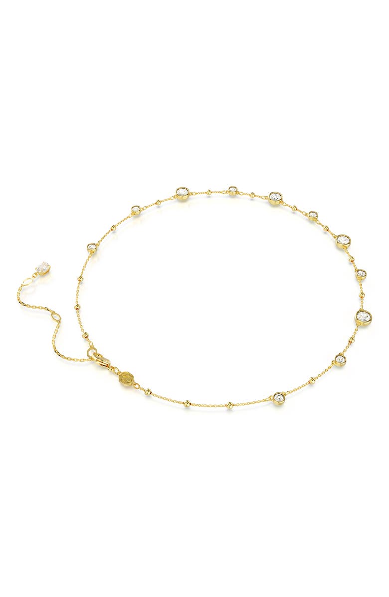 Swarovski Imber Crystal Station Necklace, Alternate, color, Gold