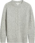 Nordstrom Cable Crewneck Alpaca Blend Sweater