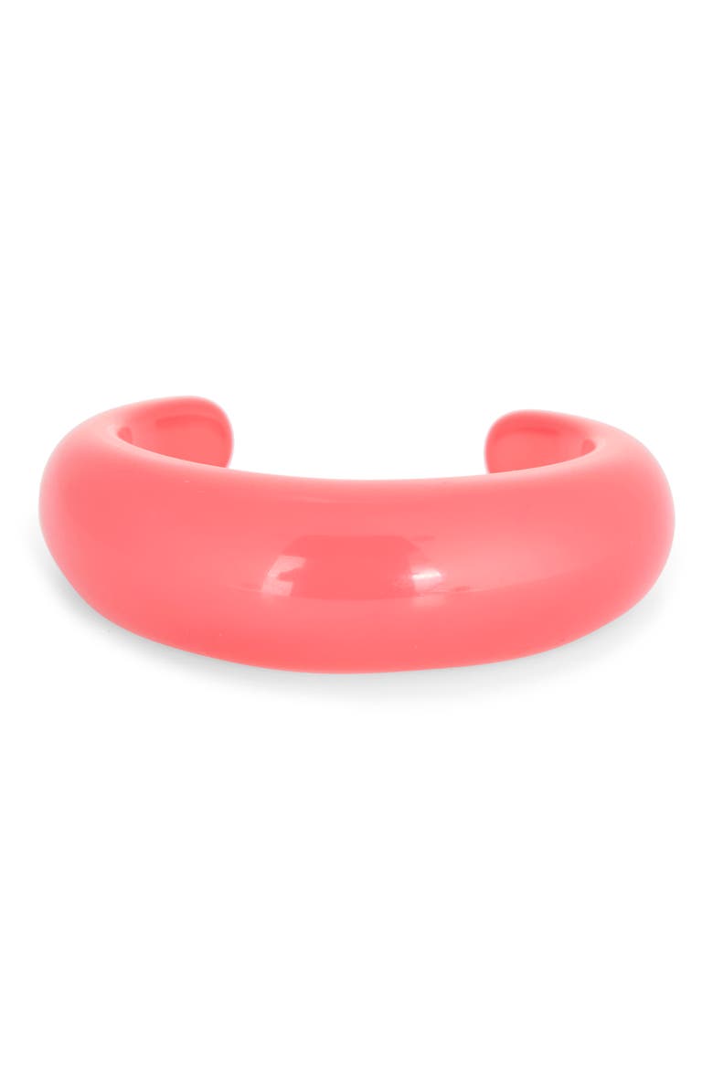 Puffy Cuff Bracelet, Main, color, CORAL