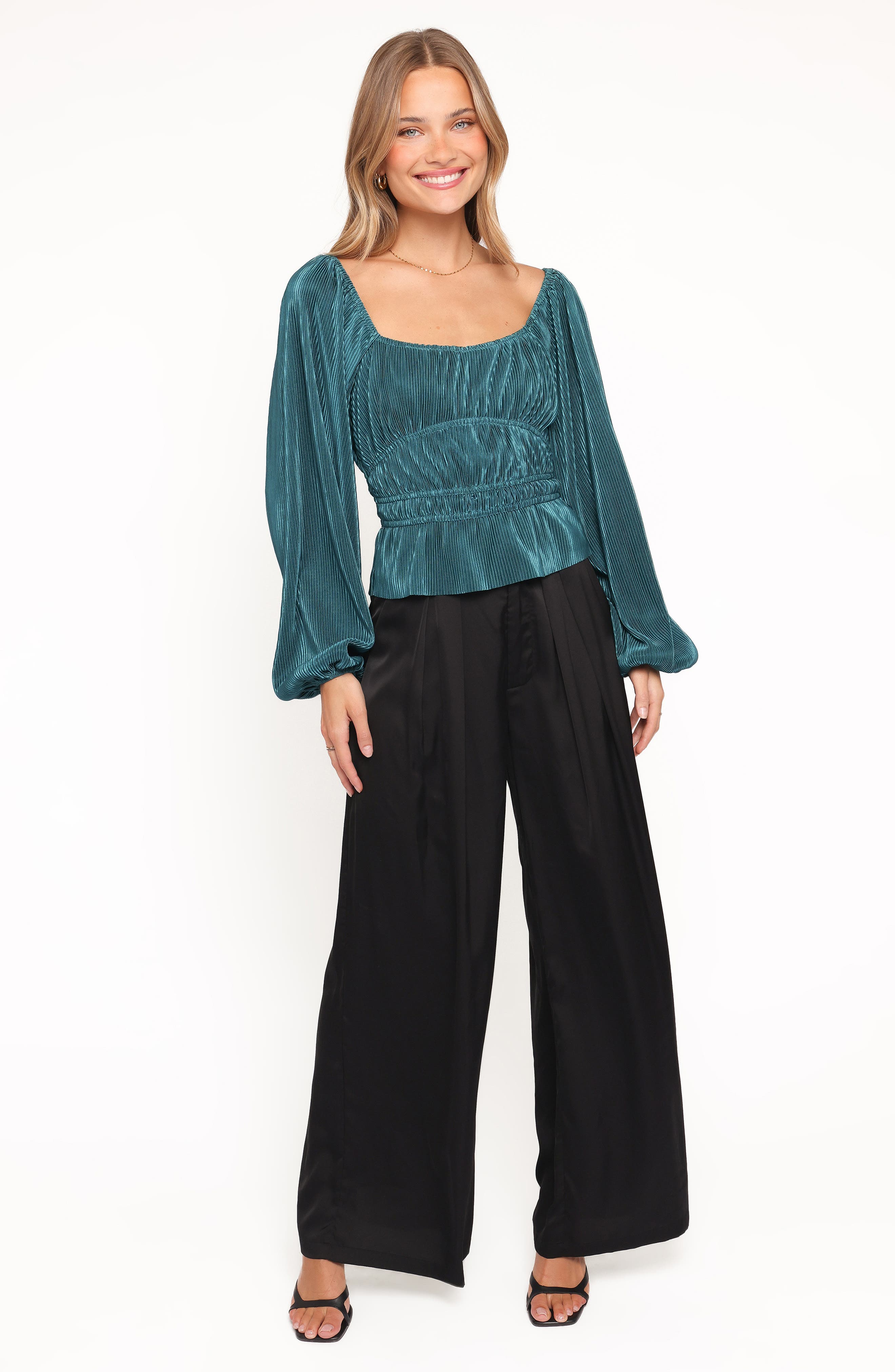 Ceppia Plisse Long Sleeve Top - image 2