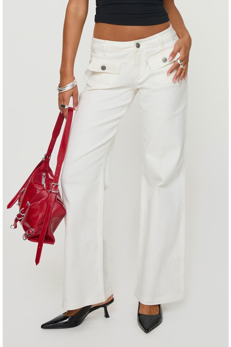 Benicale Low Rise Cargo Pants, Main, color, CREAM
