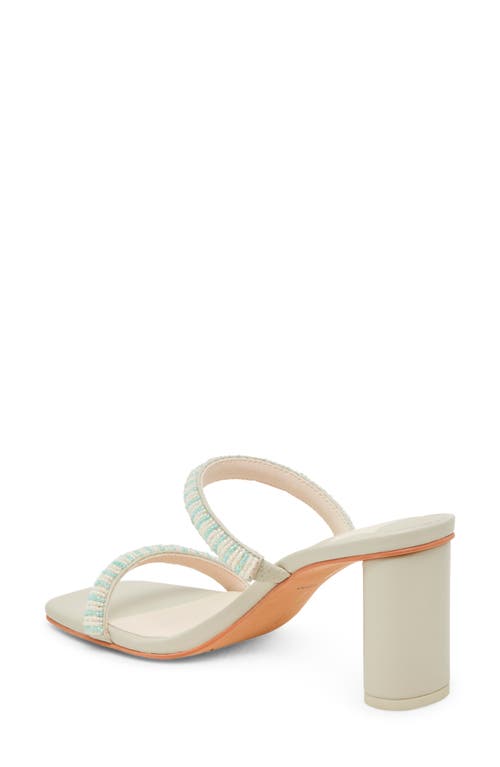 Dolce Vita Nolah Mint Multi Beaded High Heel Slide Sandals In Mint Multi Beads