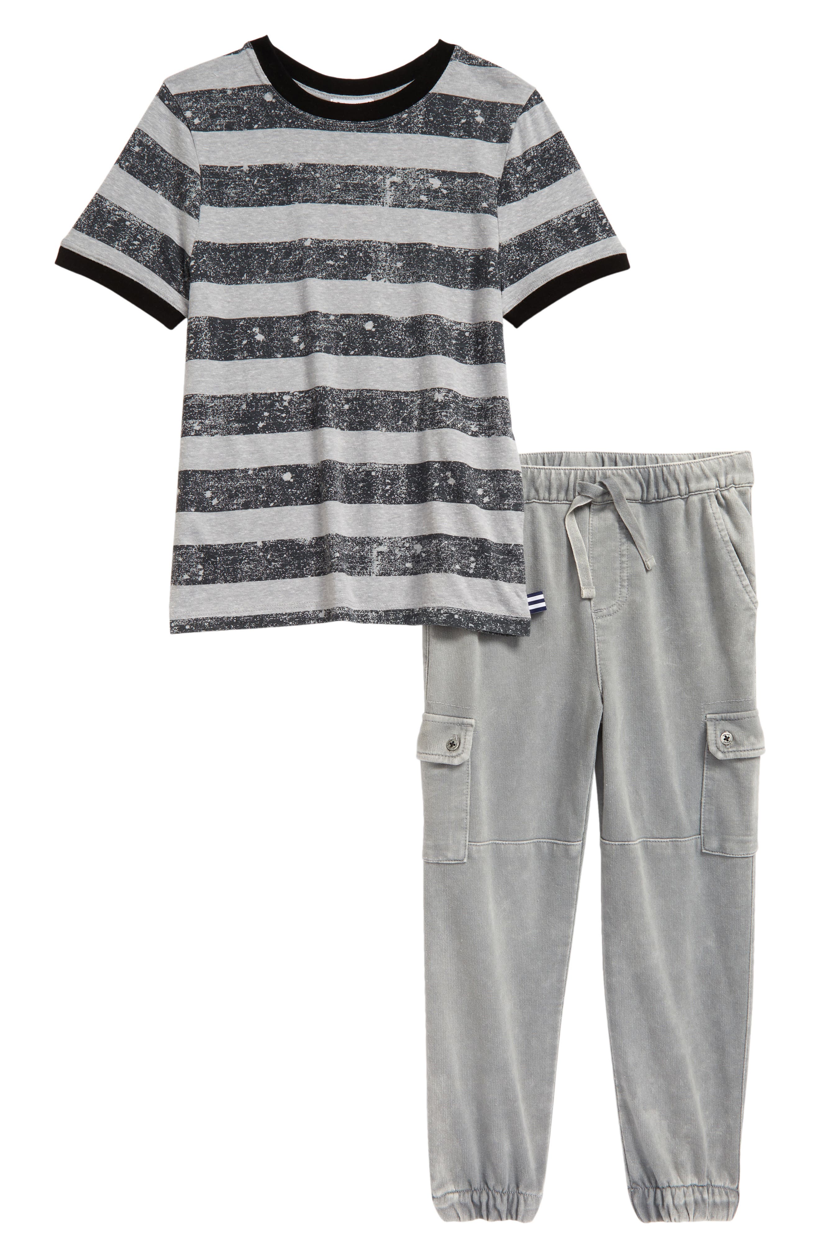Splendid Kids' Print Bleach Stripe Set | Nordstrom