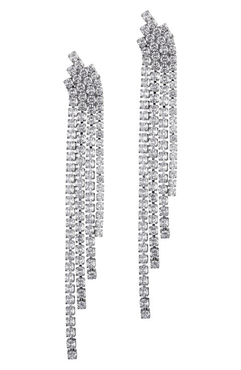 Crystal Cascading Drop Earrings
