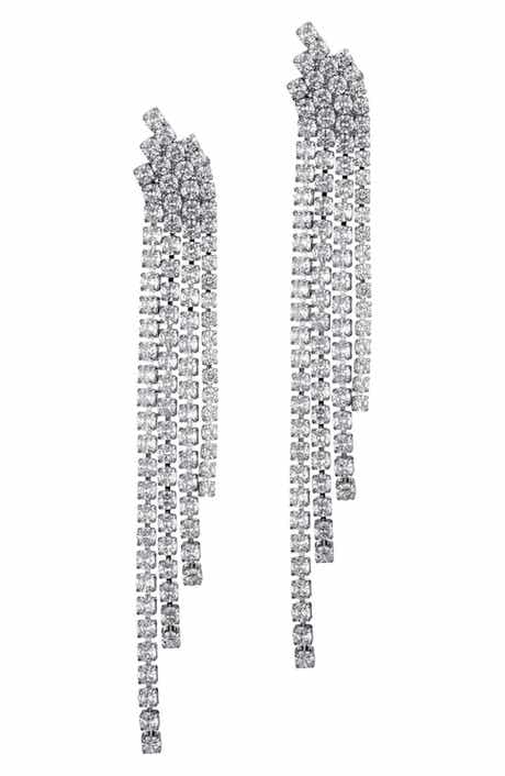 Adornia Crystal Cascading Drop Earrings