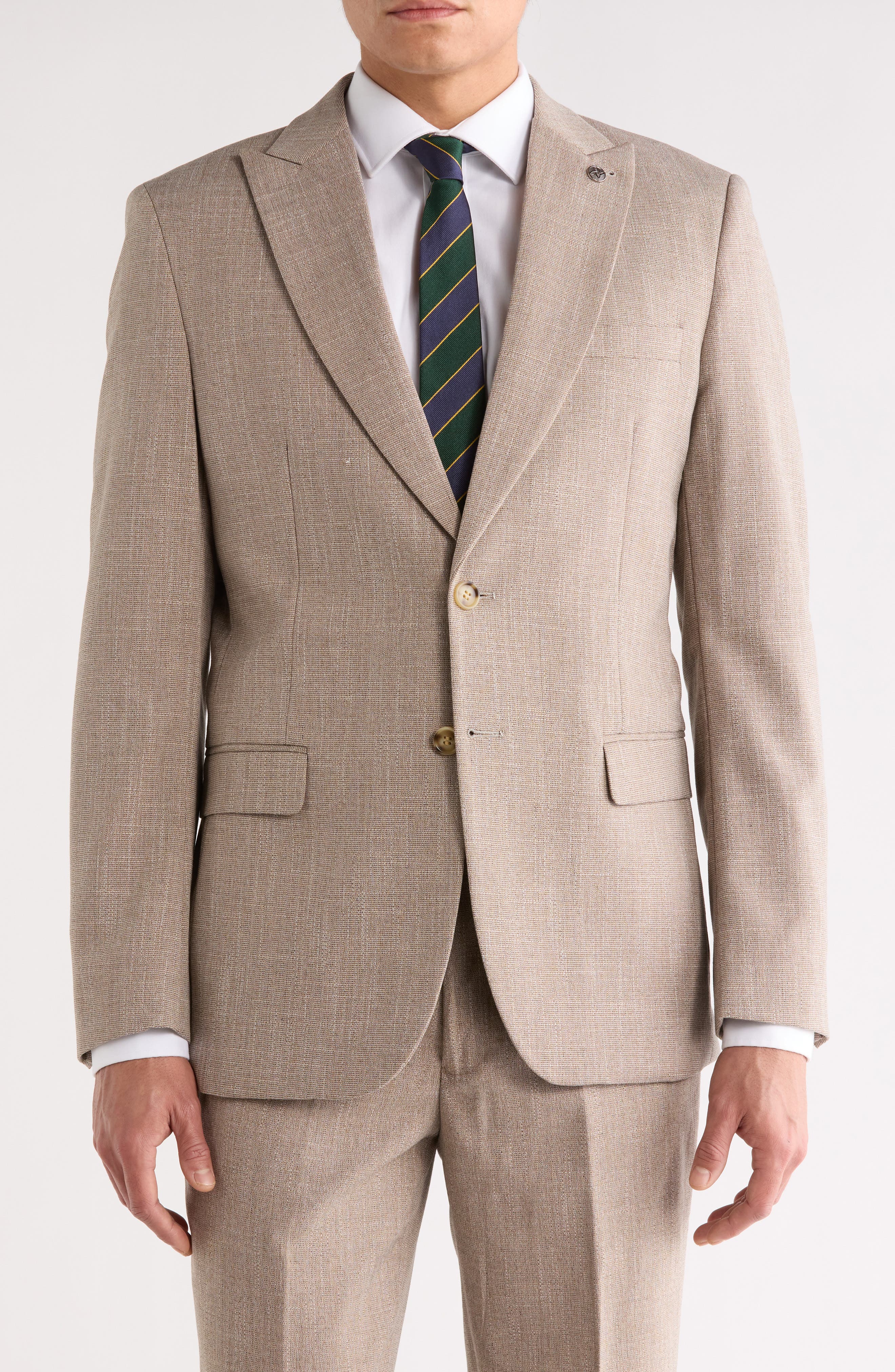 Tahari Slim Fit Windowpane Blazer