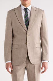 Tahari Slim Fit Windowpane Blazer