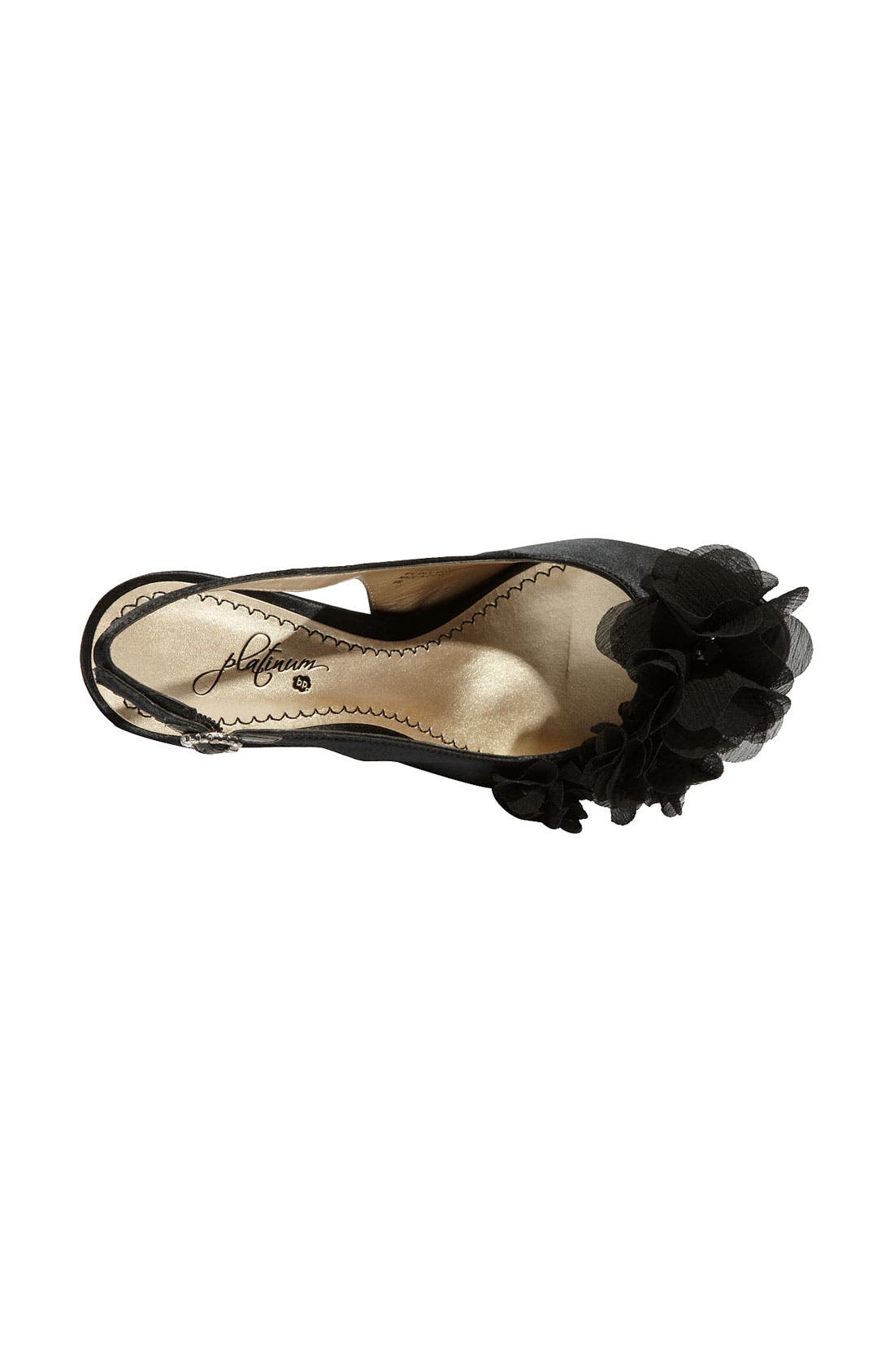 'Summer' Satin Pump, Alternate, color, BLACK