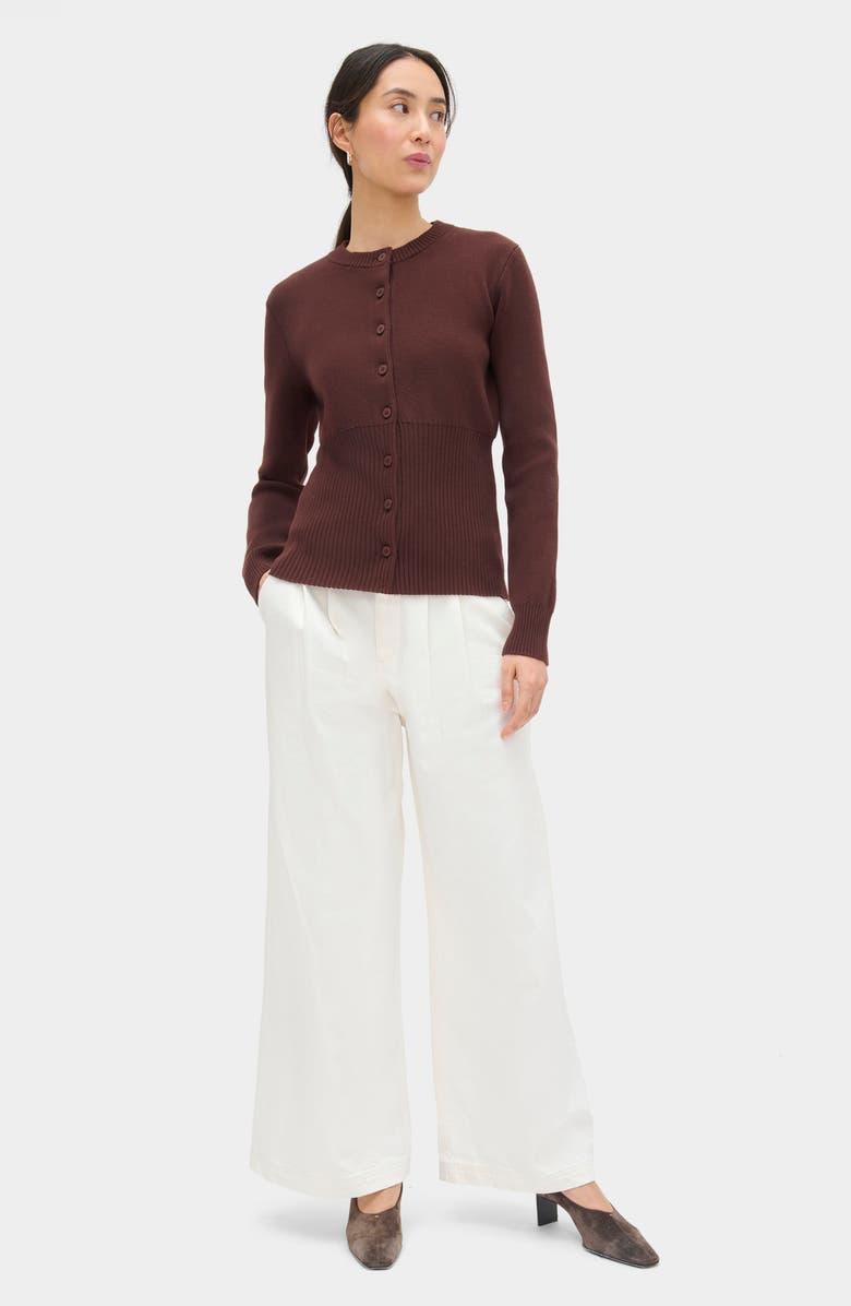 ALIGNE Ruby Cardigan, Alternate, color, Chocolate