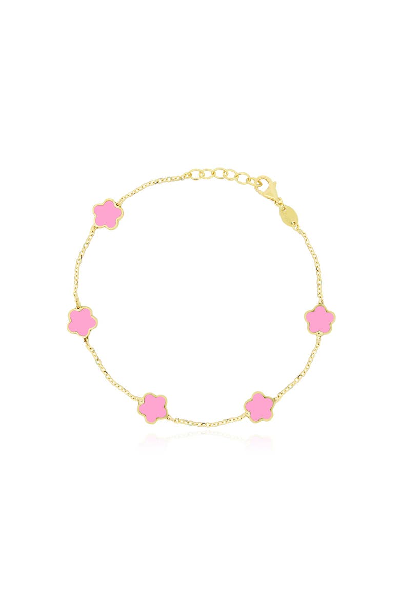 Bubblegum Pink Flower Bracelet, Main, color, Bubblegum Pink