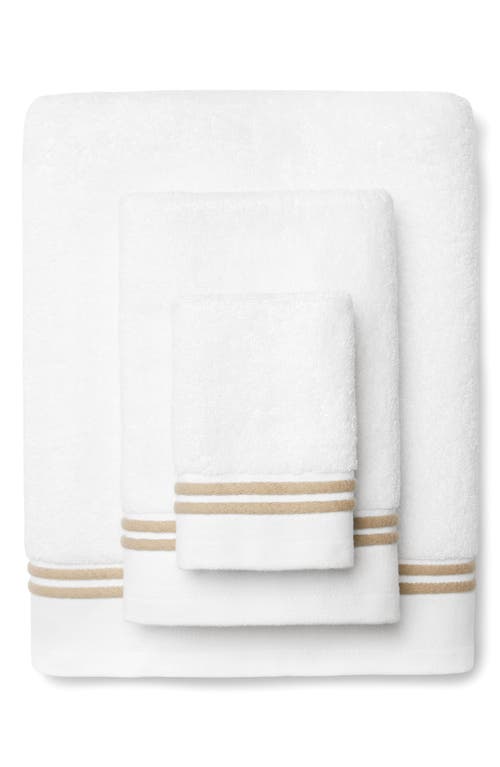 Sferra Aura Nuova Bath Sheet In White/sand