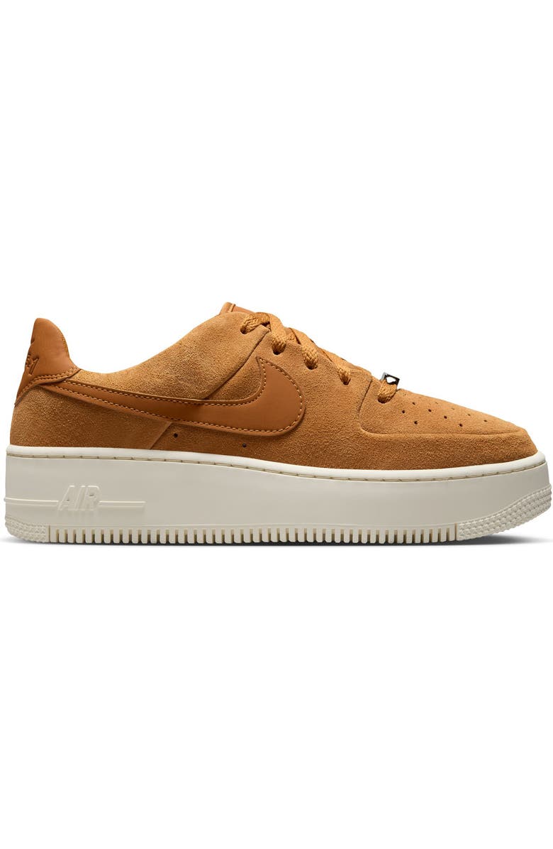 Nike Air Force 1 Sage Low Platform Sneaker, Alternate, color, Desert/ Ochre/ Ivory