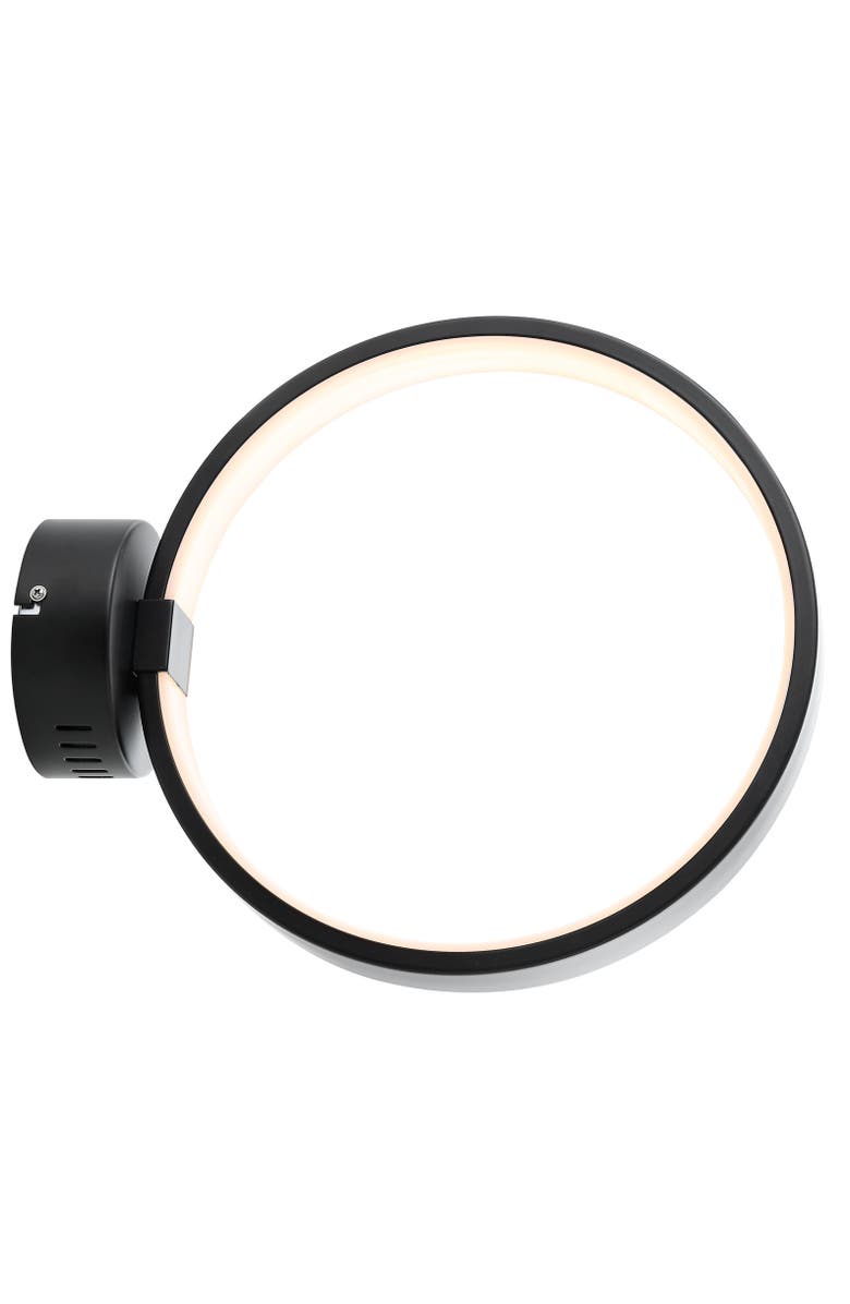 JONATHAN Y Nathaniel Dimmable Integrated LED Metal Wall Sconce, Main, color, Black