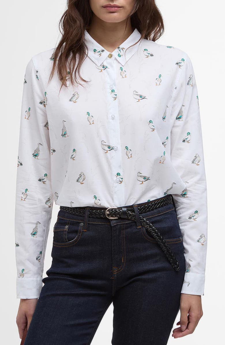 Barbour Animal Print Button-Up Shirt, Main, color,