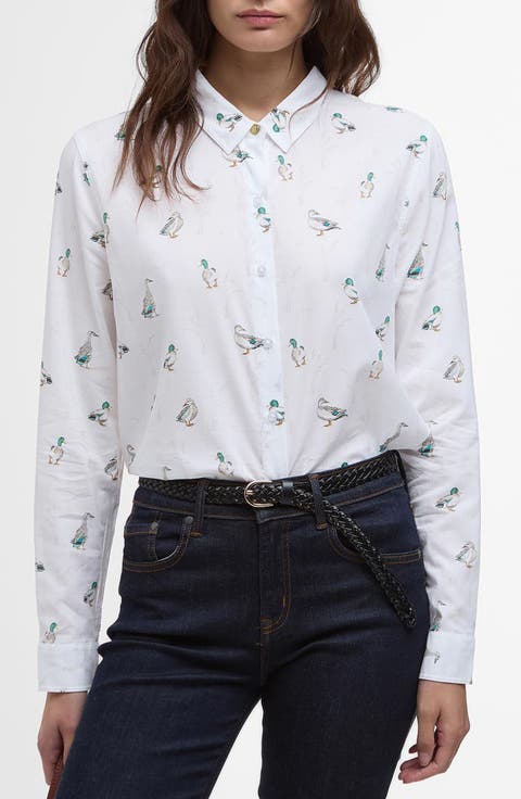 Animal Print Button-Up Shirt