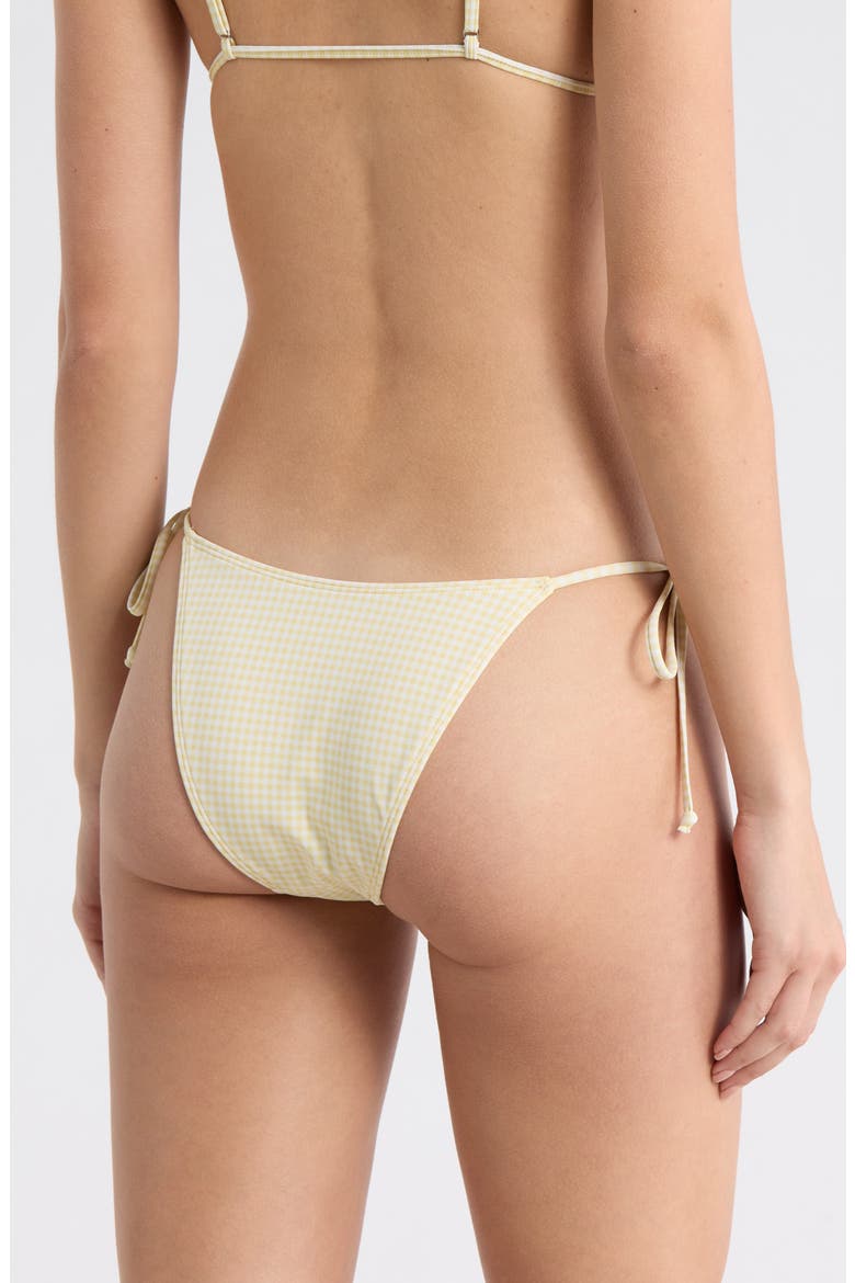 Leora Printed Side Tie Bikini Bottoms, Alternate, color, YELLOW