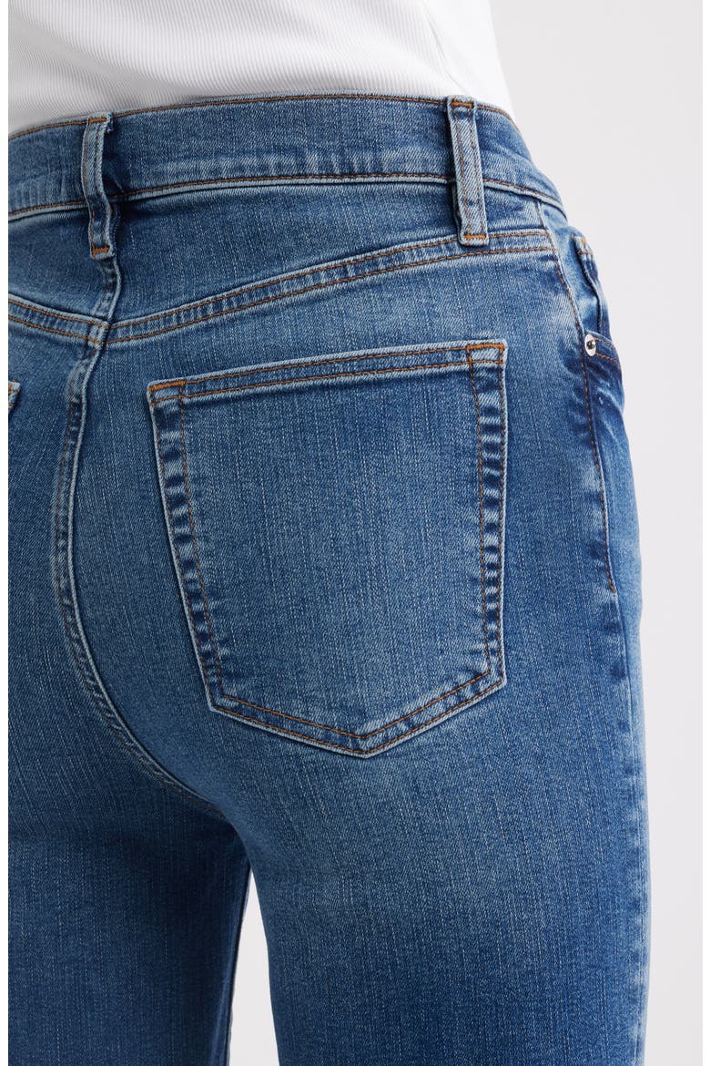 Le Sleek Stretch Straight Leg Jeans, Alternate, color, DAYLILY RAW FRAY