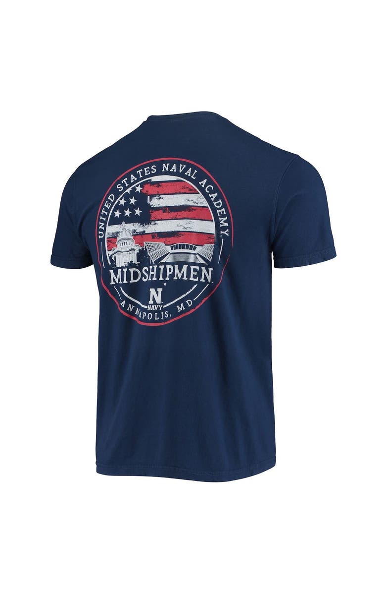 IMAGE ONE Men's Navy Navy Midshipmen Campus Americana T-Shirt, Alternate, color, Navy