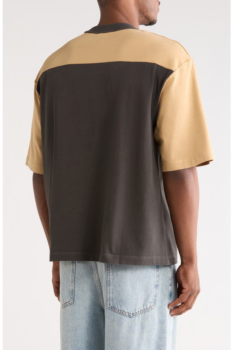 Eagle Yoke T-Shirt, Alternate, color, TAN/ VINTAGE BLACK