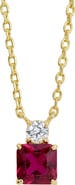 SAVVY CIE JEWELS Cubic Zirconia Birthstone Pendant Necklace
