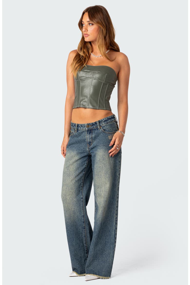 Moss Corset Top, Alternate, color, OLIVE