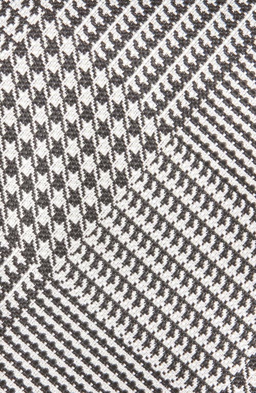 Tom Ford Glen Plaid Tie In White/black