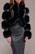 AZALEA WANG Loverboy Faux Fur Trim Faux Leather Moto Jacket