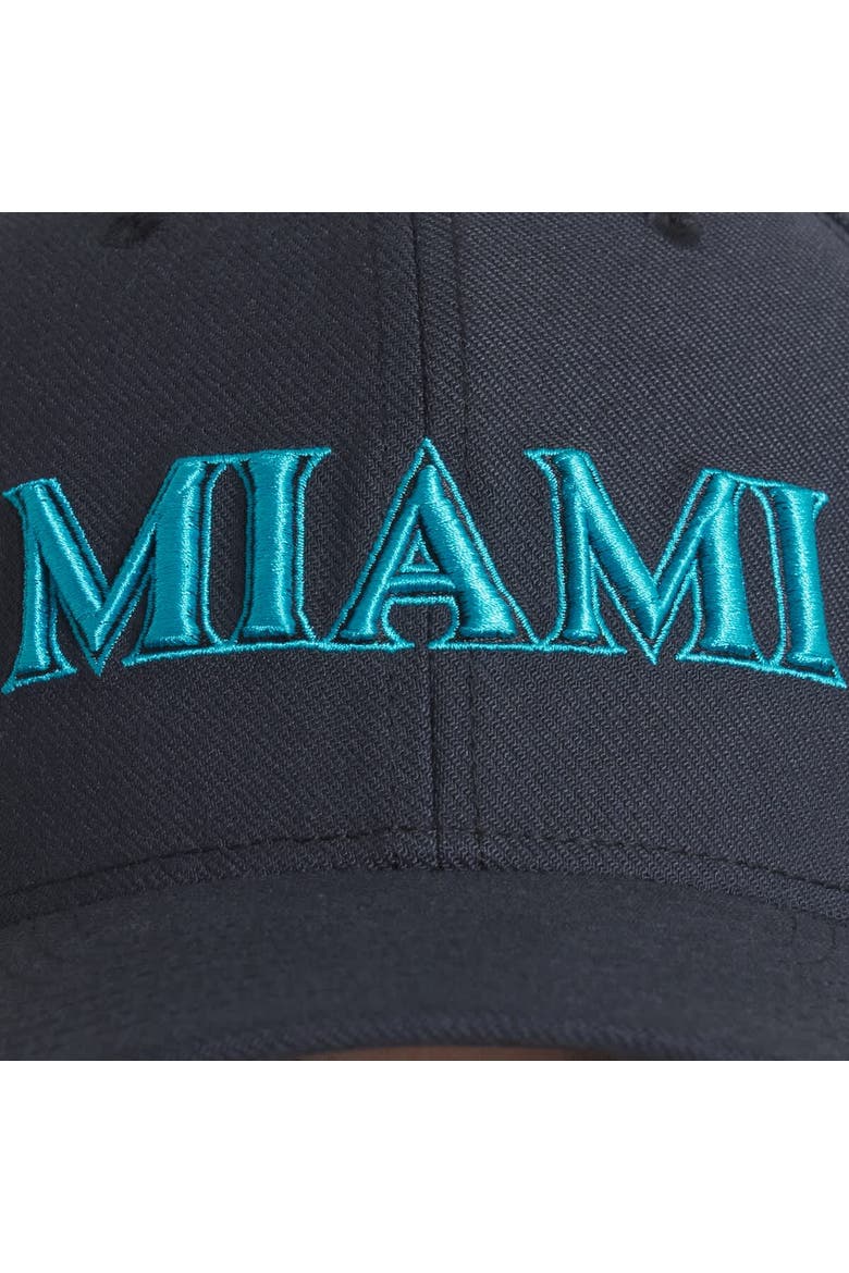 Men's Nike Black Miami Marlins 2025 City Connect Performance Swoosh Flex Hat, Alternate, color, Black