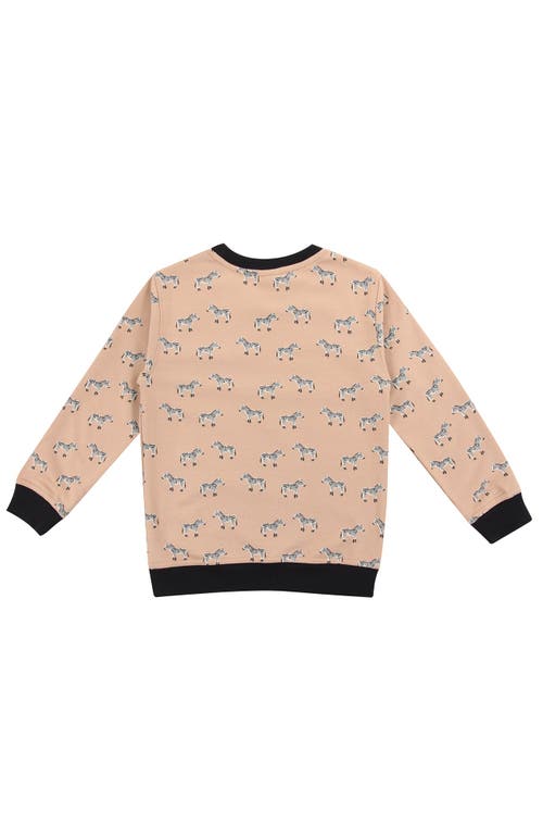 Turtledove London Kids Organic Cotton Zebra Print Sweatshirt In Multi