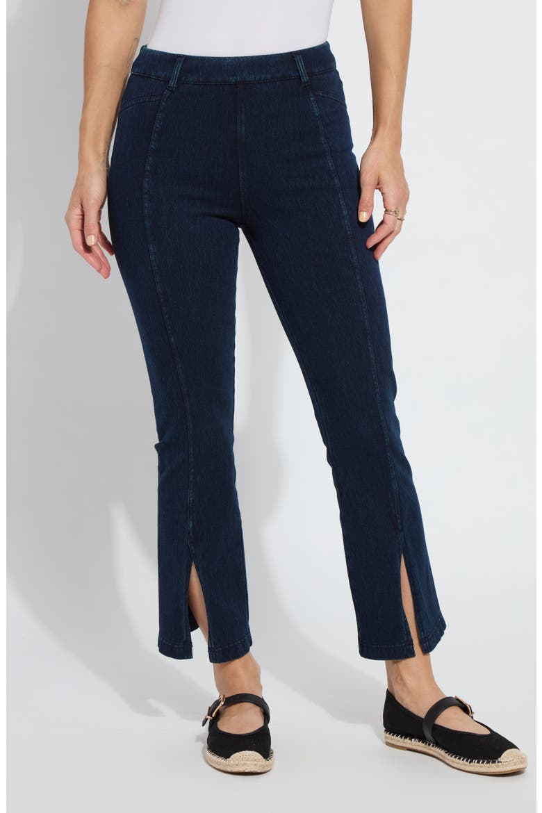 Britt Split Ankle Flare Leg Jeans, Main, color, INDIGO
