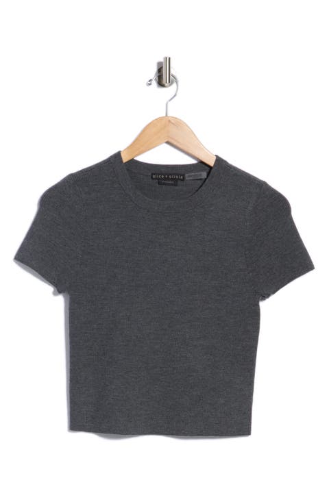 Ciara Short Sleeve Stretch Wool Sweater