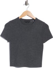 ALICE + OLIVIA Ciara Short Sleeve Stretch Wool Sweater