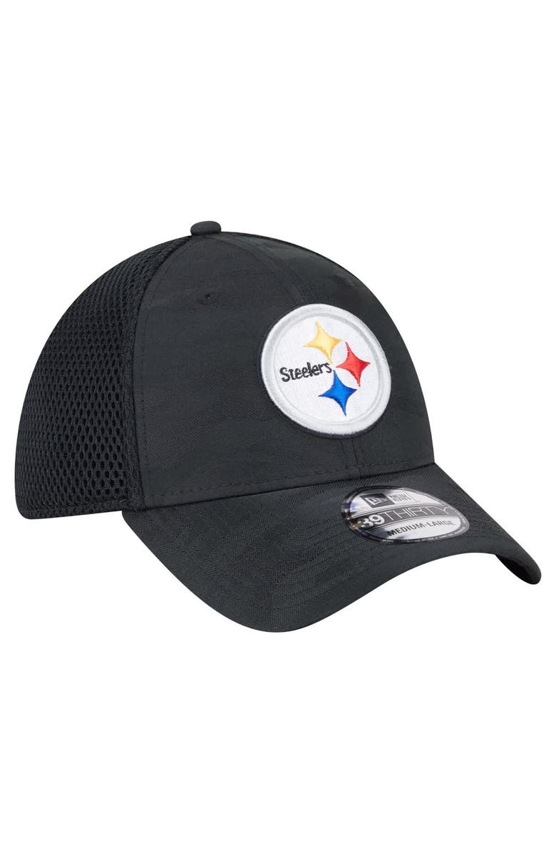 New Era Men's New Era Black Pittsburgh Steelers Active Camo 39THIRTY Flex Hat, Alternate, color, 