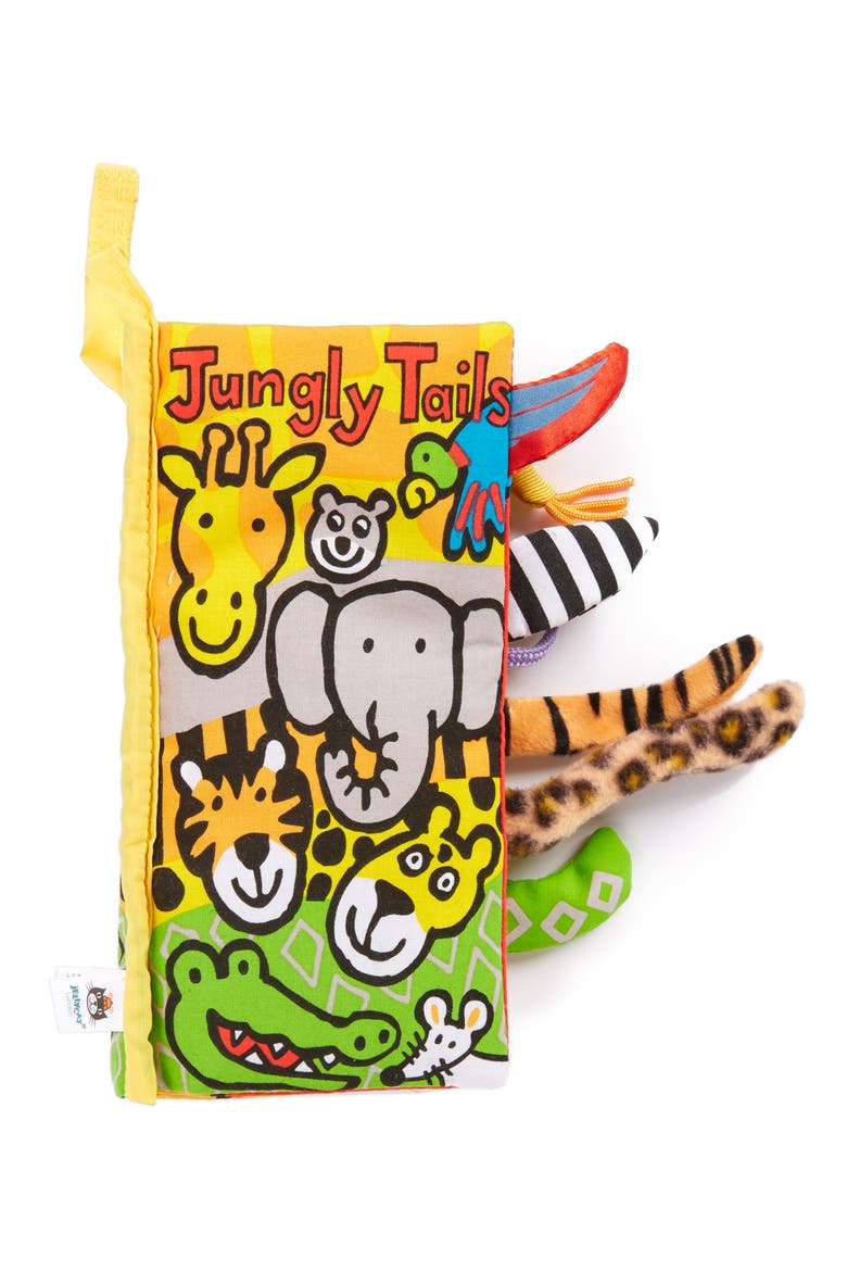 Jungly Tails Cloth Book, Main, color, MULTI