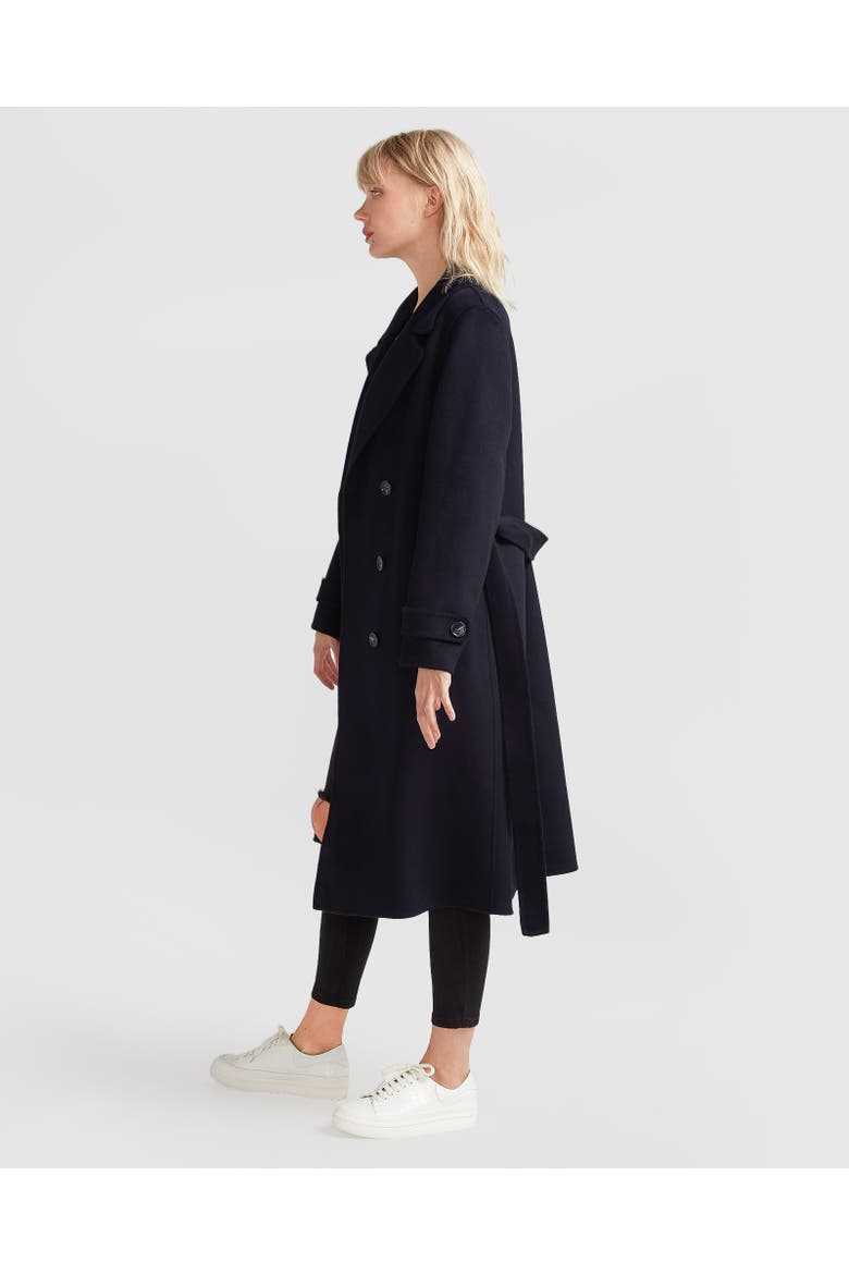 Front Runner Belted Coat, Alternate, color, Navy