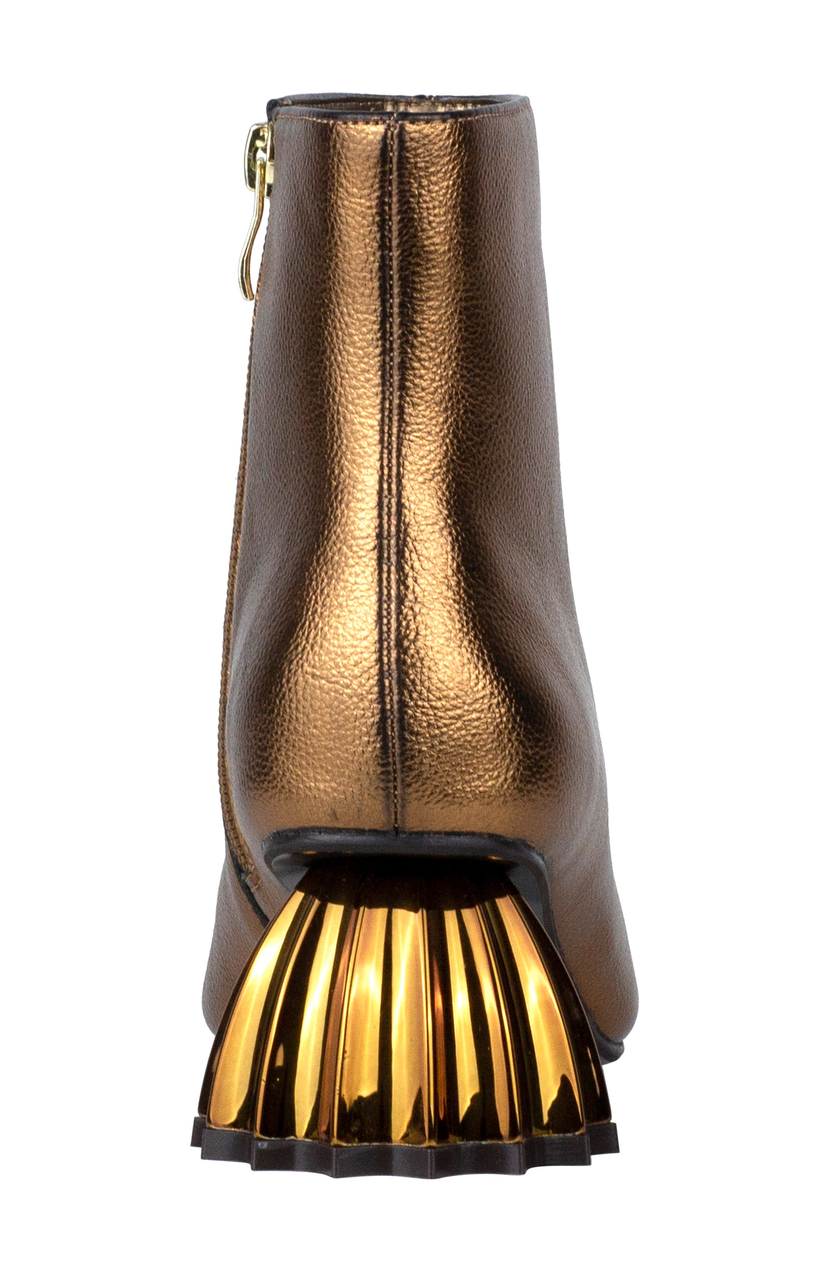 NINETY UNION Napoli Fluted Block Heel Boot, Alternate, color, Bronze