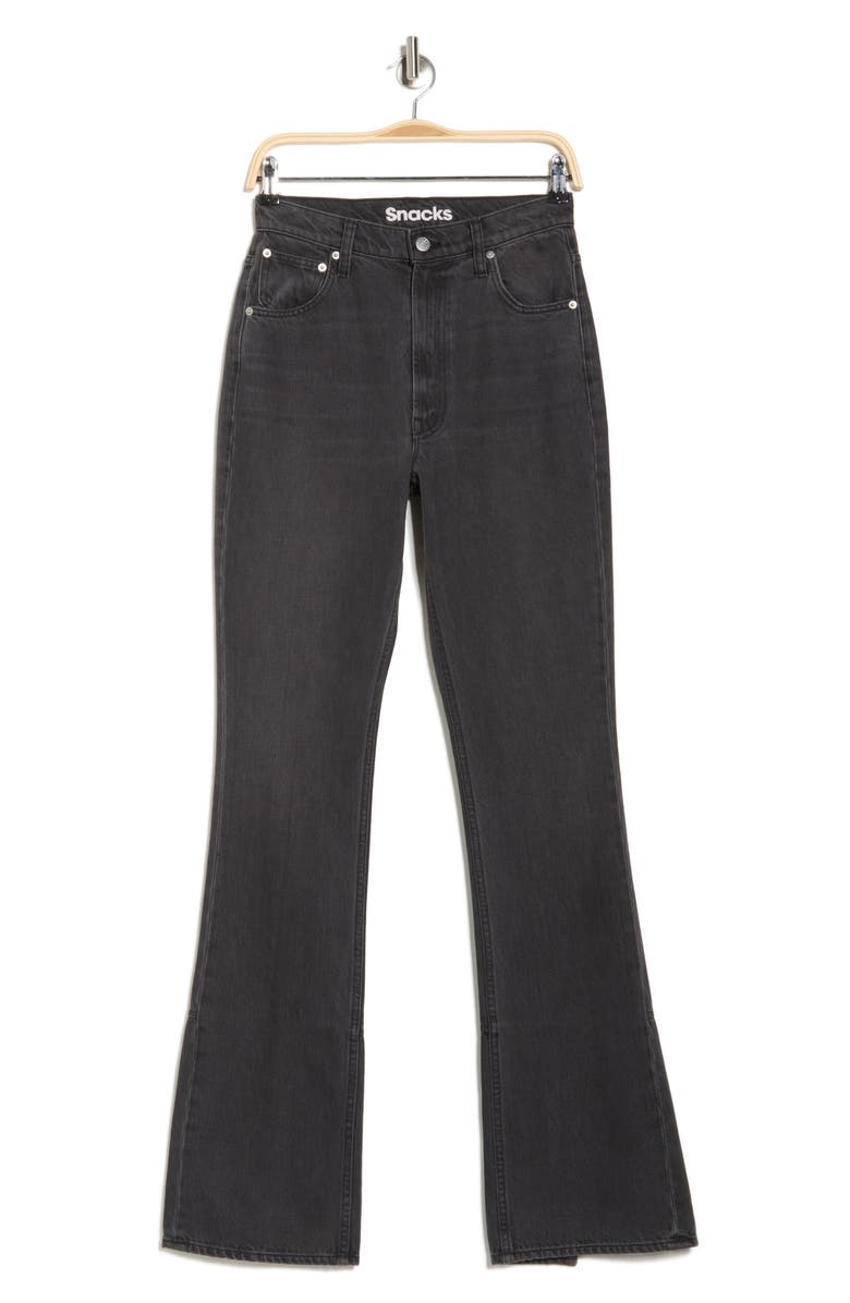 MOTHER High Waist Slit Heel Flared Jeans, Alternate, color, 