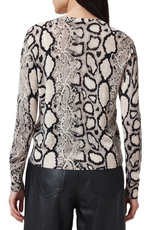 Allsaints Anouk Slim Fit Merino Wool Cardigan In Pale Grey Marl
