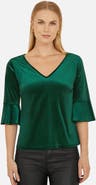 Yumi Fluted Sleeve Relaxed Fit Top