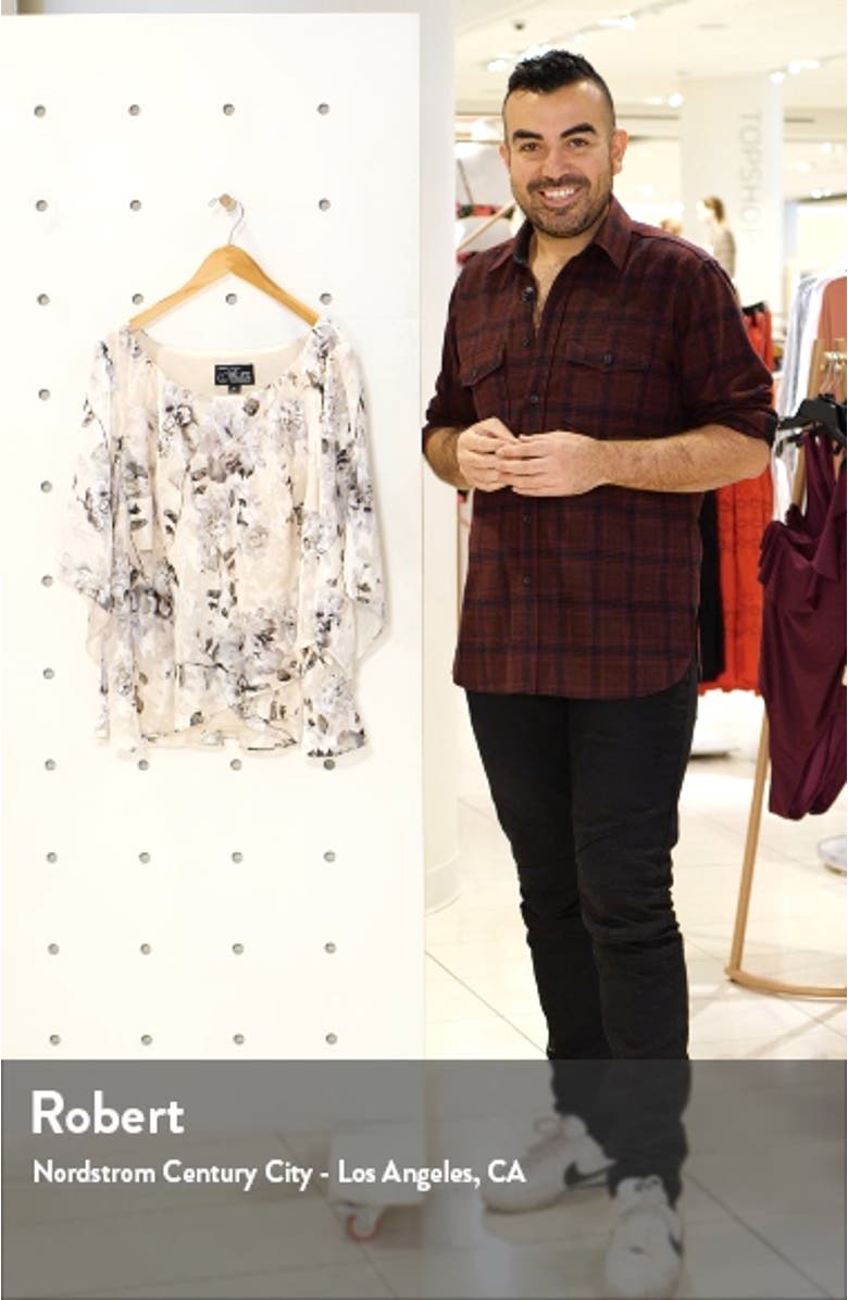 Floral Burnout Chiffon Top, sales video thumbnail