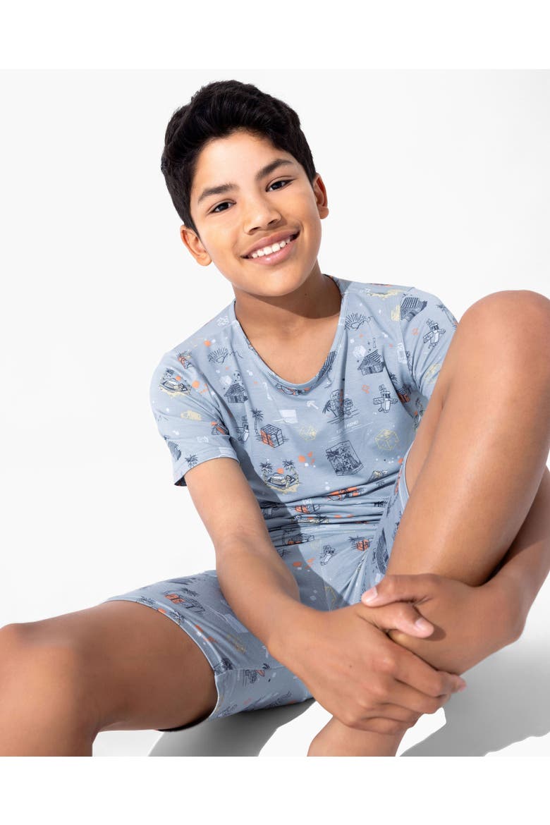 Minecraft Time to Mine Kids 2-Piece Short Sleeve & Shorts Pajama Set, Alternate, color, Minecraft: Time to Mine