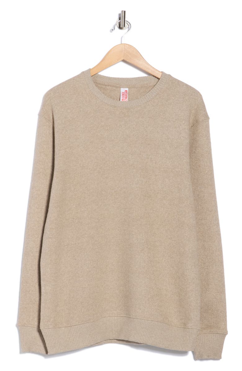 FLEECE FACTORY Nantucket Crewneck Sweater, Alternate, color, Heather Oatmeal