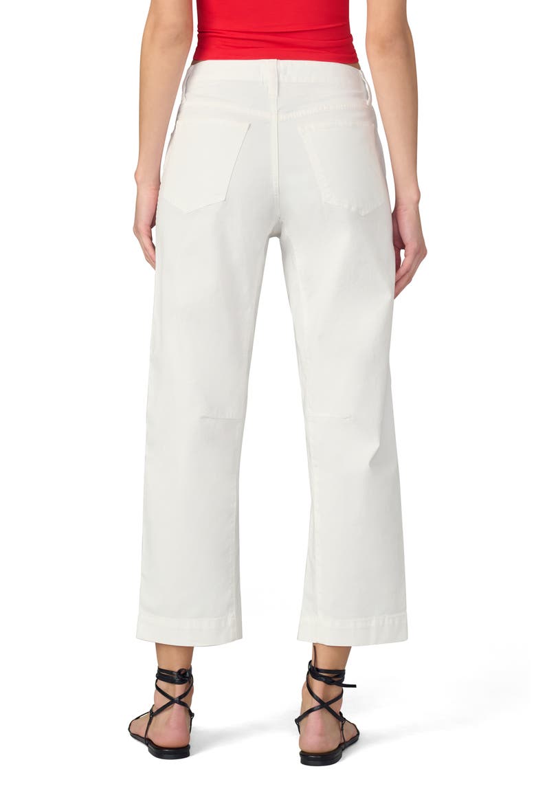 The Wilder High Waist Crop Relaxed Barrel Jeans, Alternate, color, WHITE