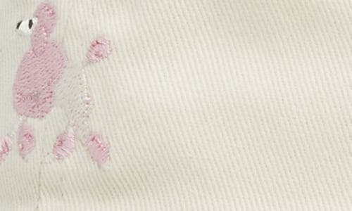 Frasier Sterling Embroidered Poodle Baseball Cap In White