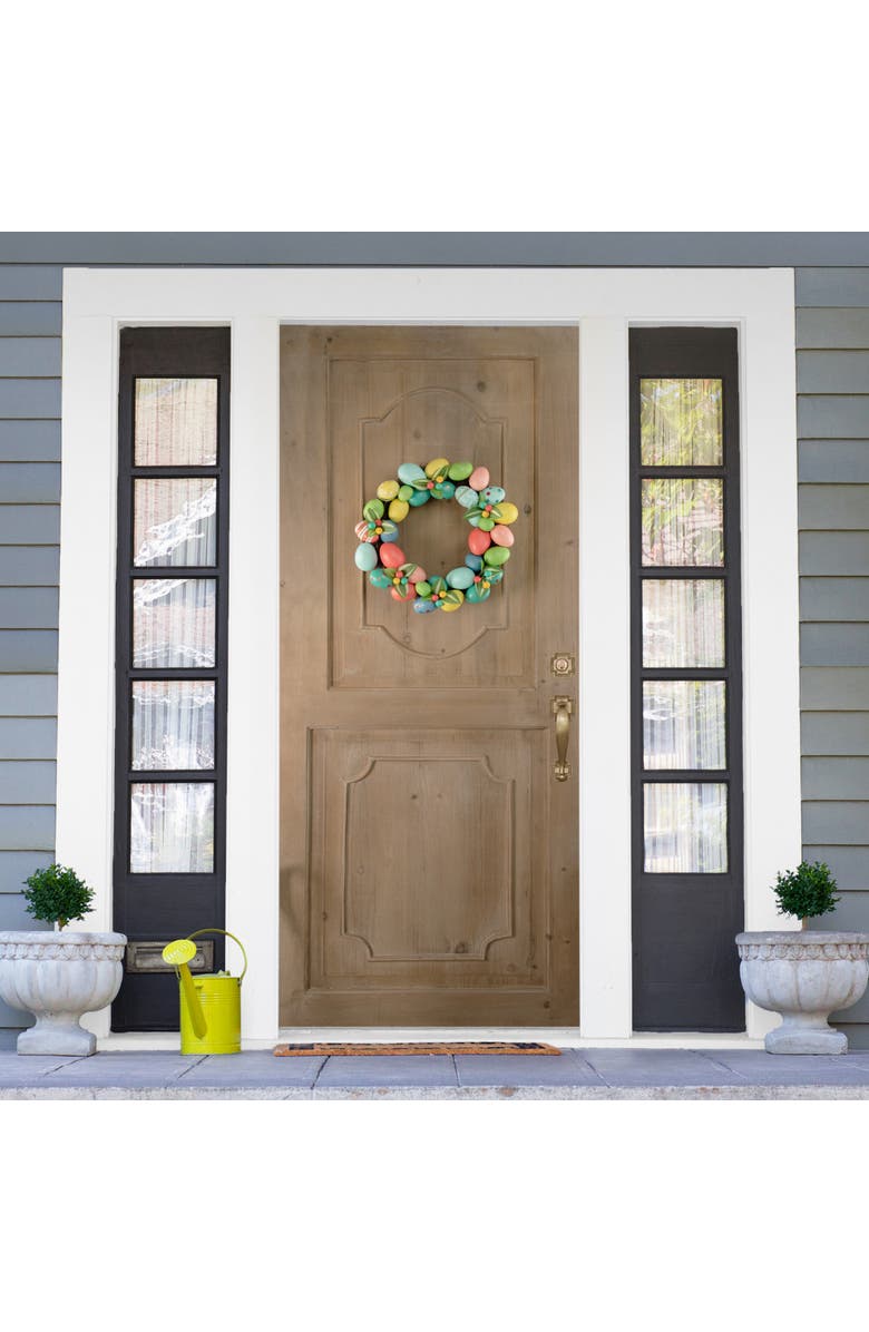 Northlight Decorated Easter Egg Twig Wreath - 14", Alternate, color,